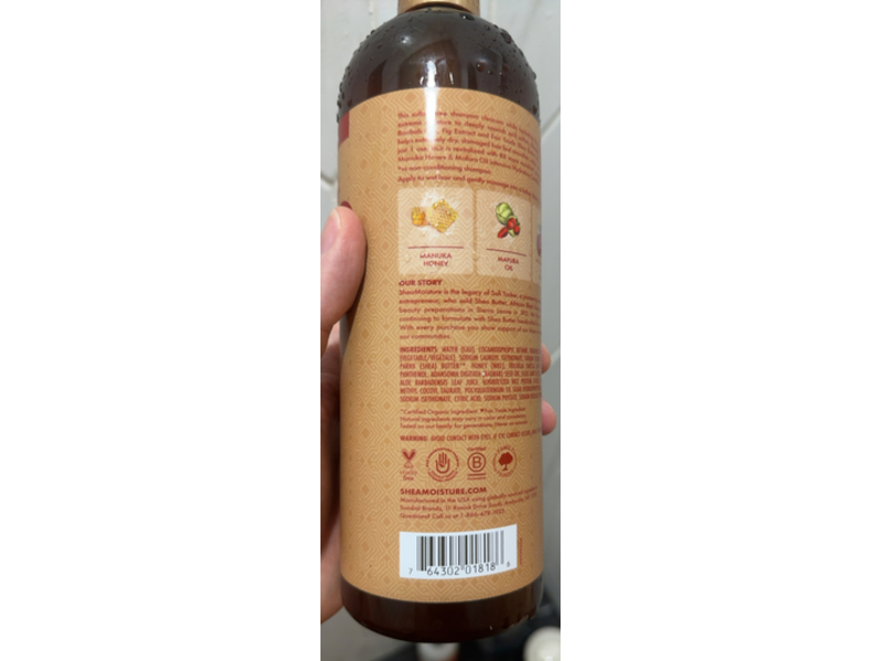 SheaMoisture Intensive Hydration Shampoo, Manuka Honey & Mafura Oil, 24 fl oz/710 mL