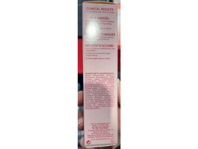 One/Size Secure The Sweat Waterproof Mattifying Primer, 1.0 fl oz/30 g