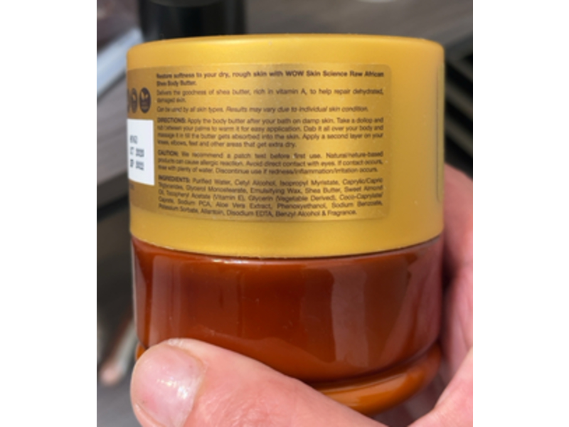 Wow Skin Science Raw African Shea Body Butter, 6.8 fl oz/200 mL