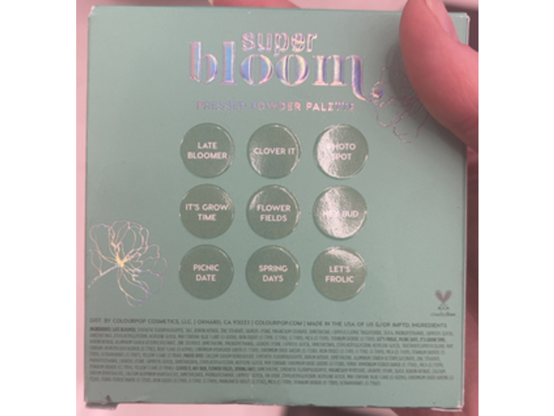Colour Pop Eye Shadow Palette, Super Bloom, 0.5 oz/9.00 g