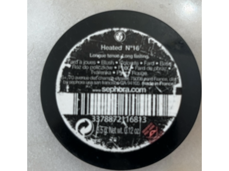 Sephora Colorful Blush, 16 Heated, 0.12 oz/3.5 g