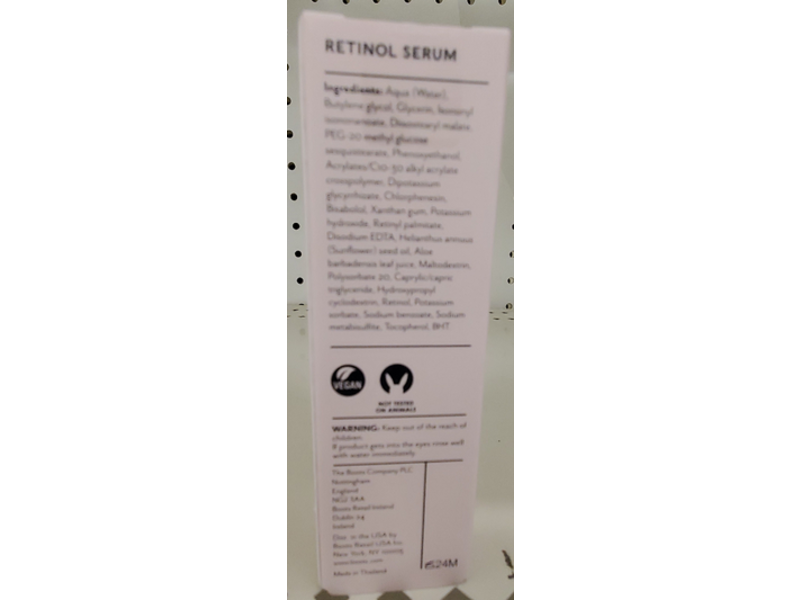 Boots Ingredients Retinol Serum, 1 fl oz/30 mL