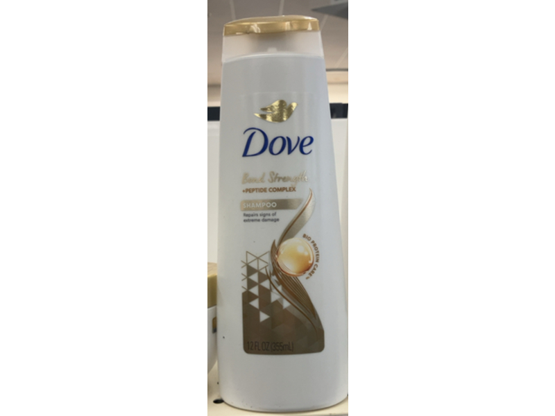 Dove Bond Strength Shampoo, Peptide Complex, 12 fl oz/355 mL