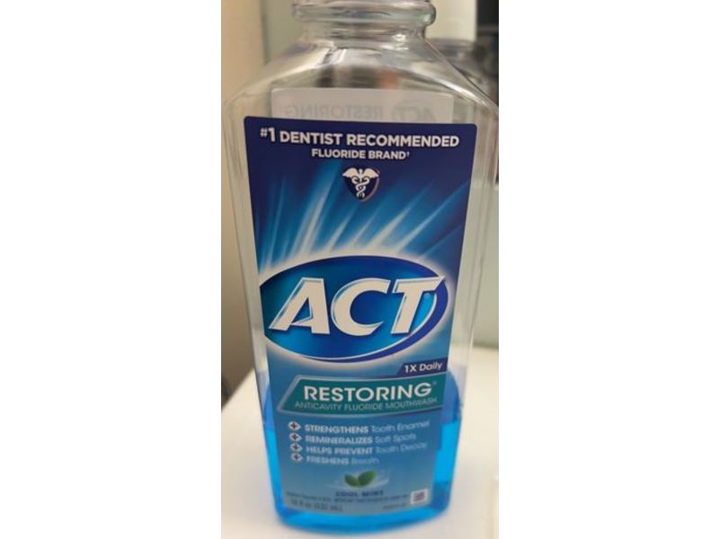 Act Restoring Anticavity Fluoride Mouthwash, Cool Mint, 18 fl oz/532 mL