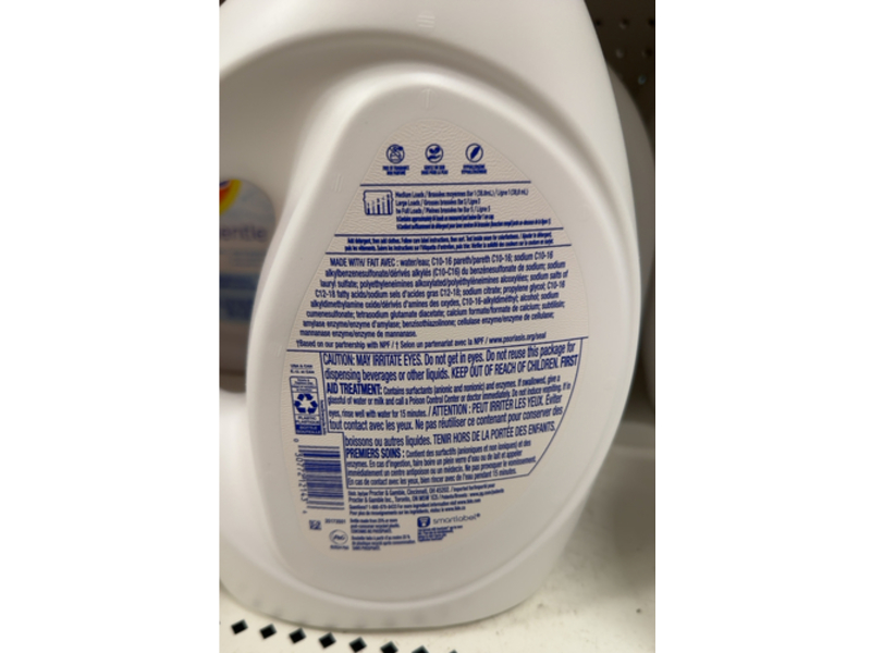 Tide Liquid Laundry Detergent, Free & Gentle, 64 loads, 84 fl oz/2.48 L