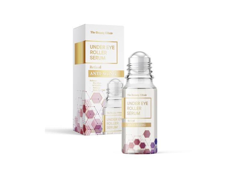 The Beauty Elixir Anti-Aging Under Eye Roller Serum, Retinol, 1.69 fl oz/50 mL