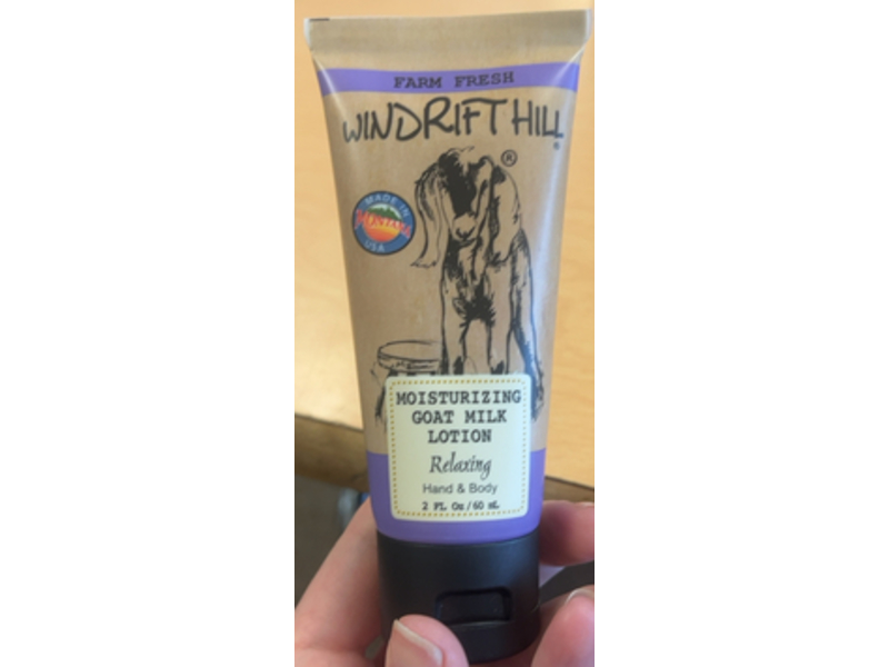 Windrift Hill Relaxing Moisturizing Hand & Body Lotion, Goat Milk, 2 fl oz/60 mL
