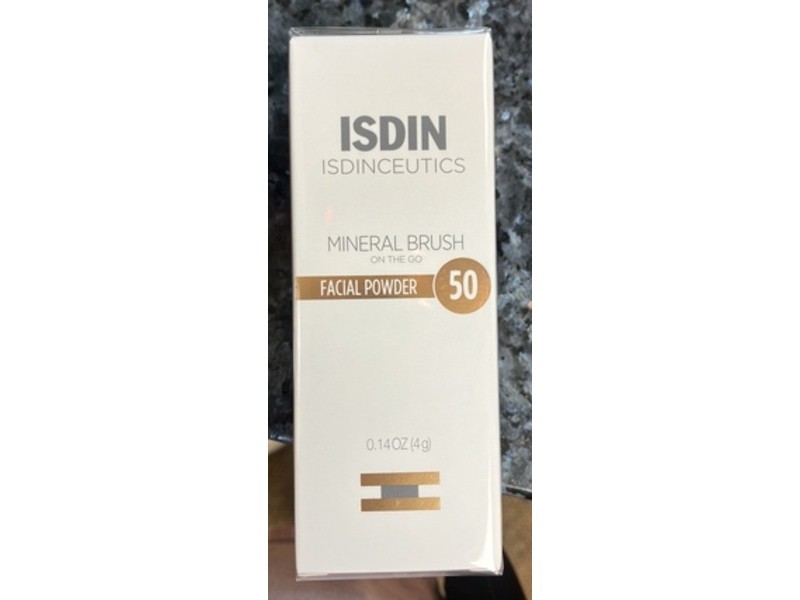 Isdin Mineral Brush On The Go Facial Powder, 50, 0.14 oz/4 g