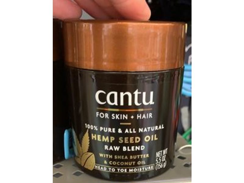 Cantu For Skin + Hair Hemp Seed Oil Raw Blend, Shea Butter & Coconut Oil, 5.5 oz/156 g