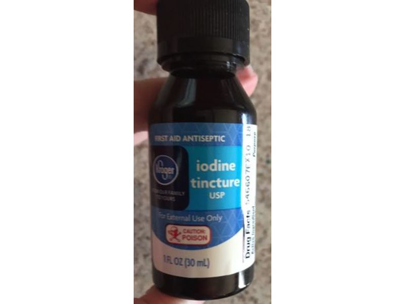 Kroger Iodine Tincture First Aid Antiseptic, 1 fl oz/30 mL