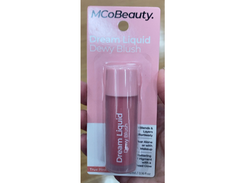 MCo Beauty Dream Liquid Dewy Blush, True Pink, 0.16 fl oz/4.6 mL