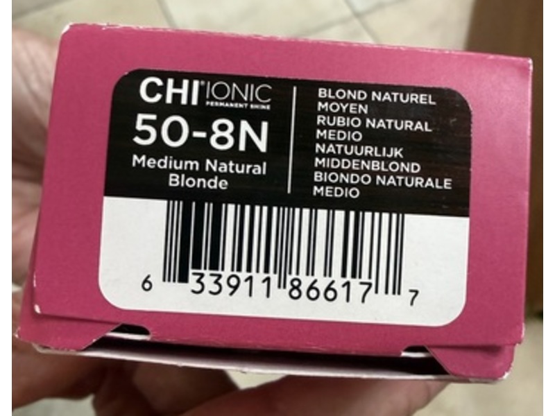 Chi 50-8N Medium Blonde Ionic Permanent Shine Ammonia-Free Cream Hair Color, 3 oz