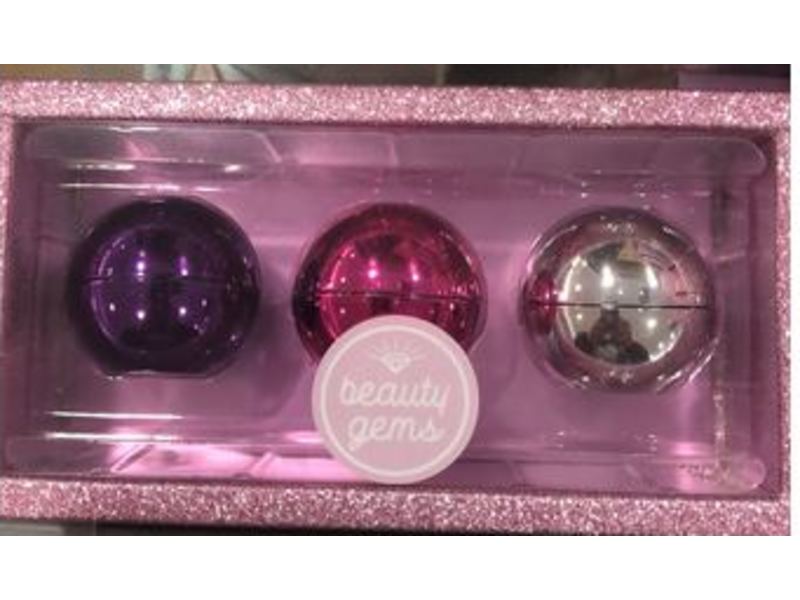 Beauty Gems Lip Balm Ball Trio, 0.61 oz/18 g