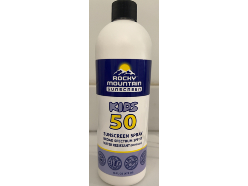 Rocky Mountain Sunscreen Kids Spray , SPF 50, 16 fl oz/473 mL
