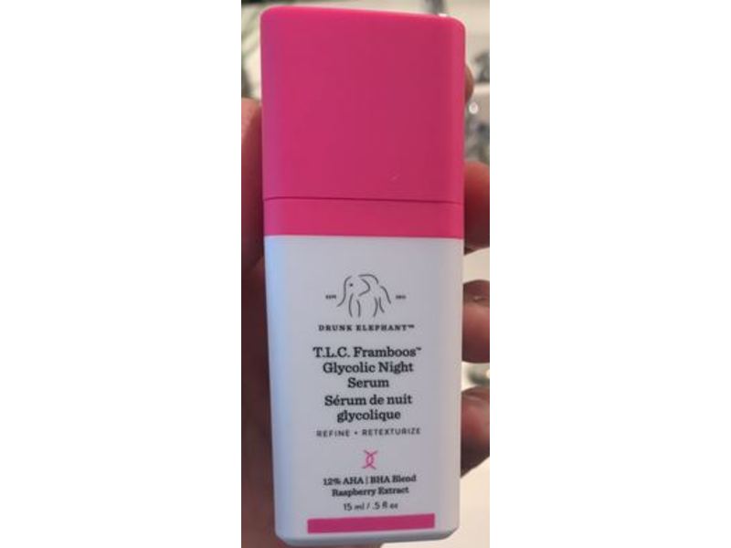 Drunk Elephant T.L.C. Framboos Glycolic Night Serum, 0.5 fl oz/15 mL