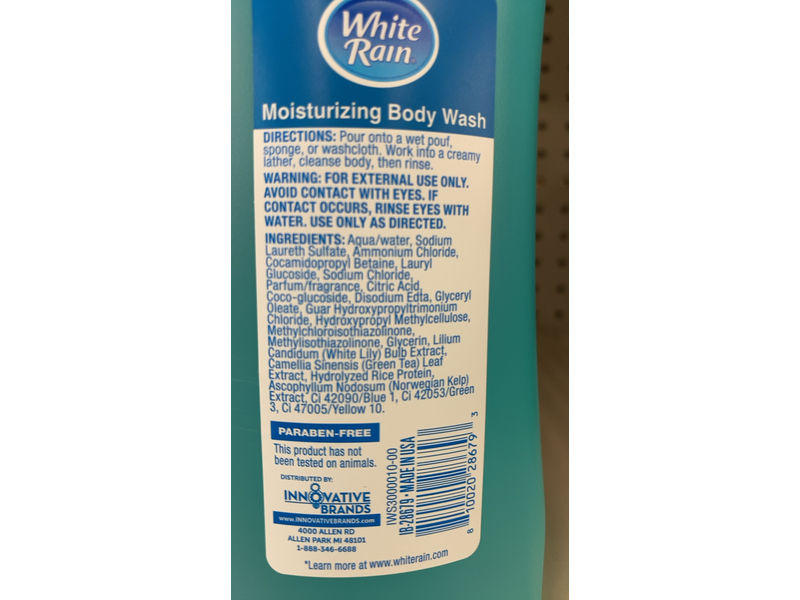 White Rain Moisturizing Body Wash, Ocean Mist, 18 fl oz/532 mL