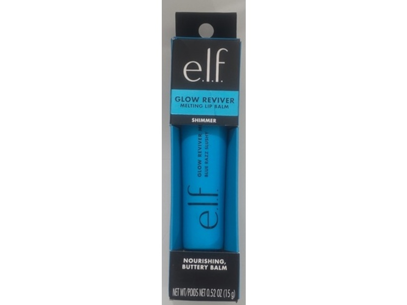 e.l.f. Cosmetics Glow Reviver Melting Lip Balm , Blue Razz Slushy, 0.52 oz/15 g