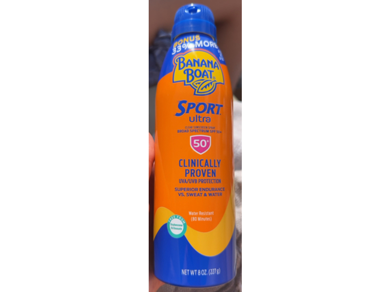 Banana Boat Sport Ultra Sunscreen, SPF 50+, 8 oz/227 g