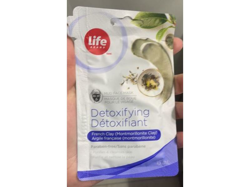 Life Brand Detoxifying Mud Face Mask, French Clay, 15 mL