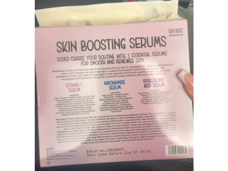 Skin Treats Skin Boosting Serums, Hyaluronic, Niacinamide & Vitamin C, 0.85 fl oz/25 mL