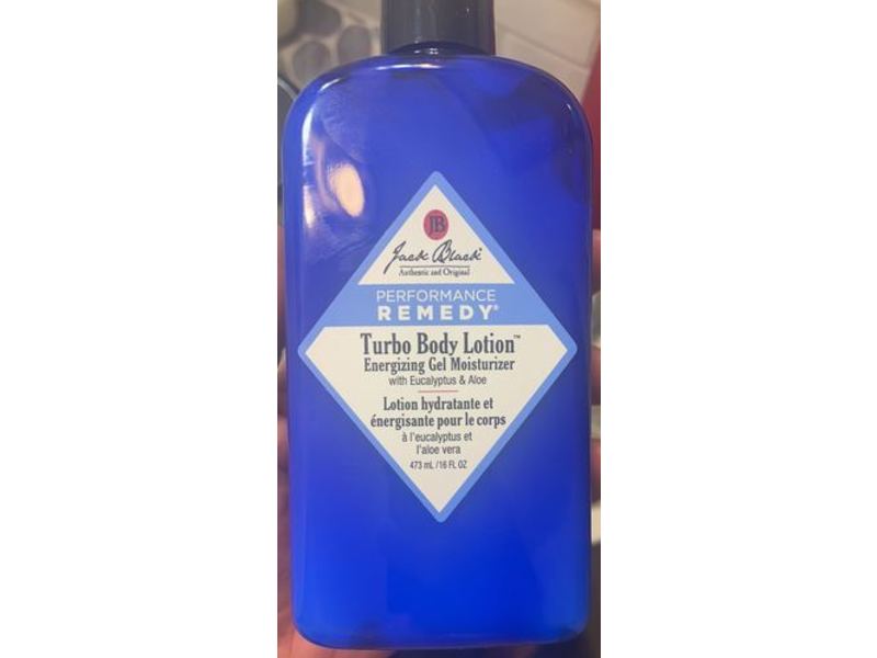 Jack Black Turbo Body Lotion Energizing Gel Moisturizer, 16 fl oz/473 mL