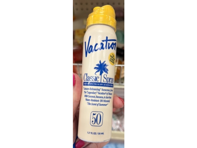 Vacation Classic Sunscreen Spray, SPF 50, 1.7 fl oz/50 mL