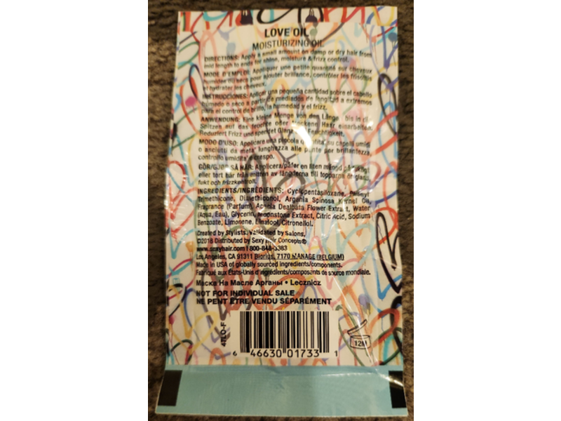 Sexy Hair Love Moisturizing Oil, 0.27 fl oz/8 mL