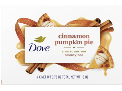 Dove Limited Edition Beauty Bar, Cinnamon Pumpkin Pie, 3.75 oz/15 oz