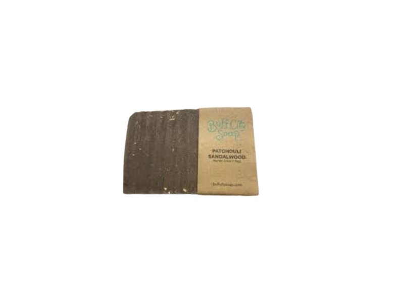 Buff City Soap Soap Bar, Patchouli Sandalwood, 5.5 oz/156 g