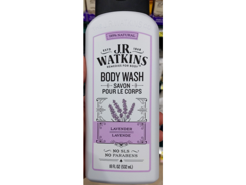 J.R.Watkins Body Wash, Lavender, 18 fl oz/532 mL