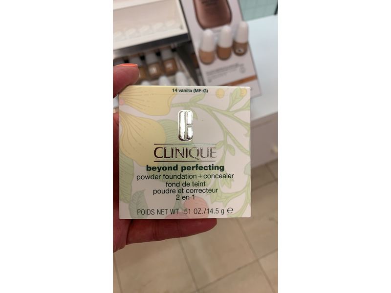 Clinique Beyond Perfecting Powder Foundation + Concealer, 14 Vanilla (MF-G), 0.51 oz / 14.5 g