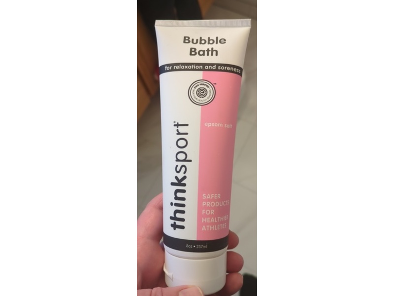 Thinksport Bubble Bath Epsom Salt, 8 oz/237 mL