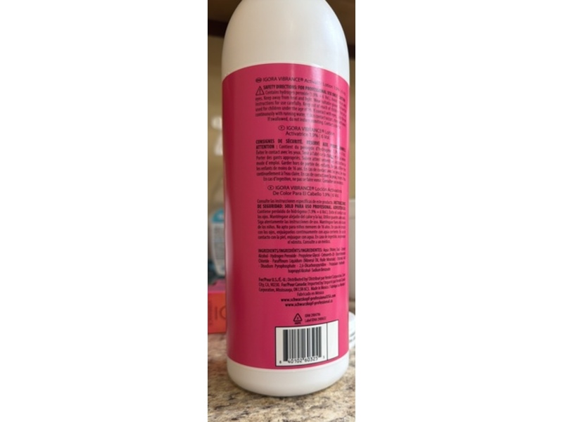 Schwarzkopf Professional Igora Vibrance Activator Lotion, 1.9% 6 Vol., 33.8 fl oz/1 L