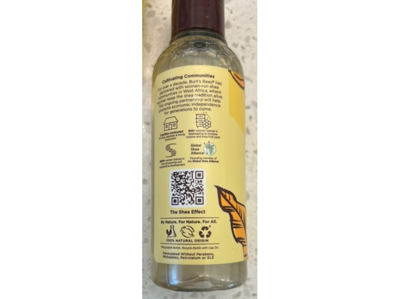 Burt's Bees Glowing Body Oil, Shea + Mango, 5 fl oz/147.8 mL