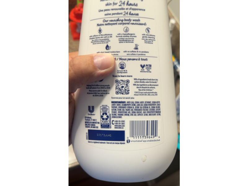 Dove Sensitive Skin Renewing Micro Moisture Body Wash, 30.6 fl oz/905 mL