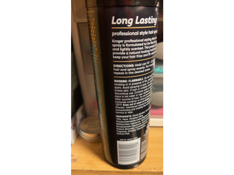 Kroger Long Lasting All Day Control Hair Spray, Firm Hold, 11 oz/311 g