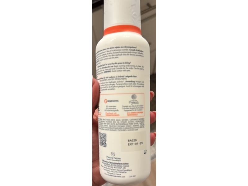 Eau Thermale Avene AD Xeracalm Replenishing Balm, 13.5 fl oz/400 mL