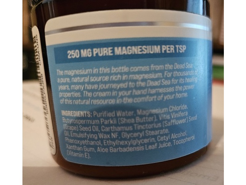 Magnum Solace Nighttime Magnesium Cream, Unscented, 4 oz