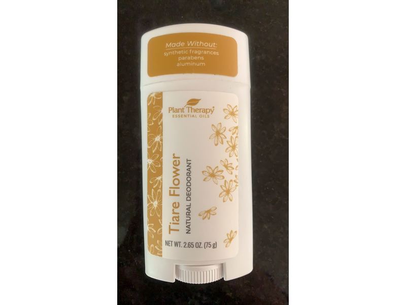 Plant Therapy Natural Deodorant, Tiare Flower, 2.65 oz / 75 g