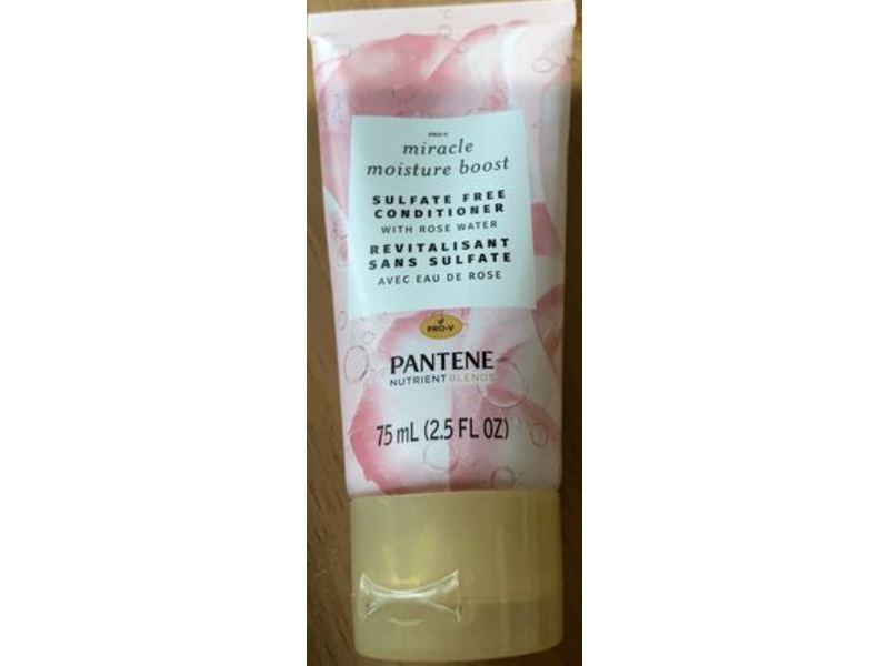 Pantene Nutrient Miracle Moisture Boost Conditioner, Rose Water, 2 fl oz/75 mL