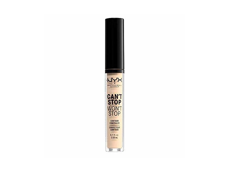 NYX Professional Makeup Can't Stop Won't Stop Contour Concealer, Pale, 0.11 fl oz/3.50 mL