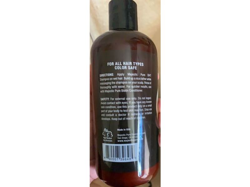Majestic Pure Biotin Shampoo, Dht-3 Blocker, 16 fl oz/473 mL