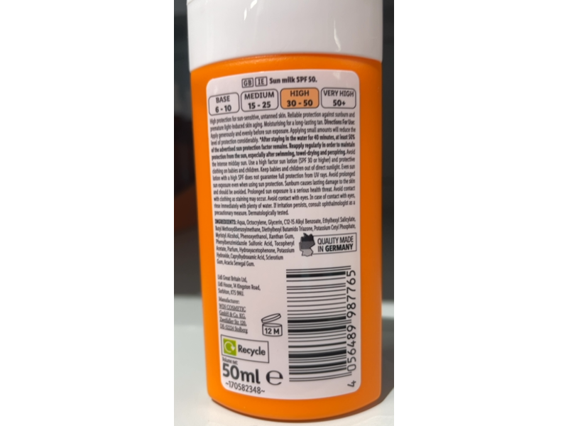 Cien Sun Protect Milk, SPF 50, 50 mL