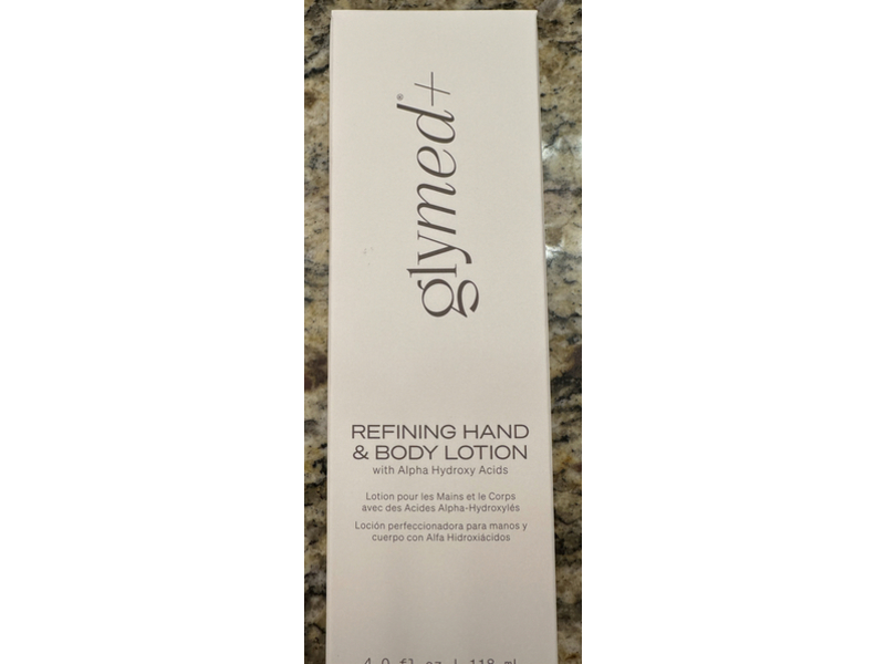 Glymed+ Refining Hand & Body Lotion, Alpha Hydroxy Acids, 4.0 fl oz/118 mL