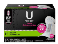 U By Kotex Teen Adolescentes Ultra Thin Pad, 14 Count - Image 2