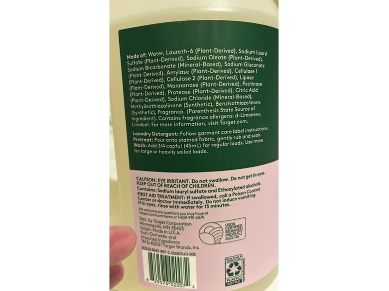 Ever Spring Laundry Detergent, Lavender & Bergamot, 64 Loads, 100 fl oz/2.9 L