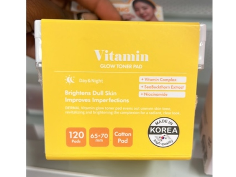 Dermal Glow Toner Pad, Vitamin C, 120 Count