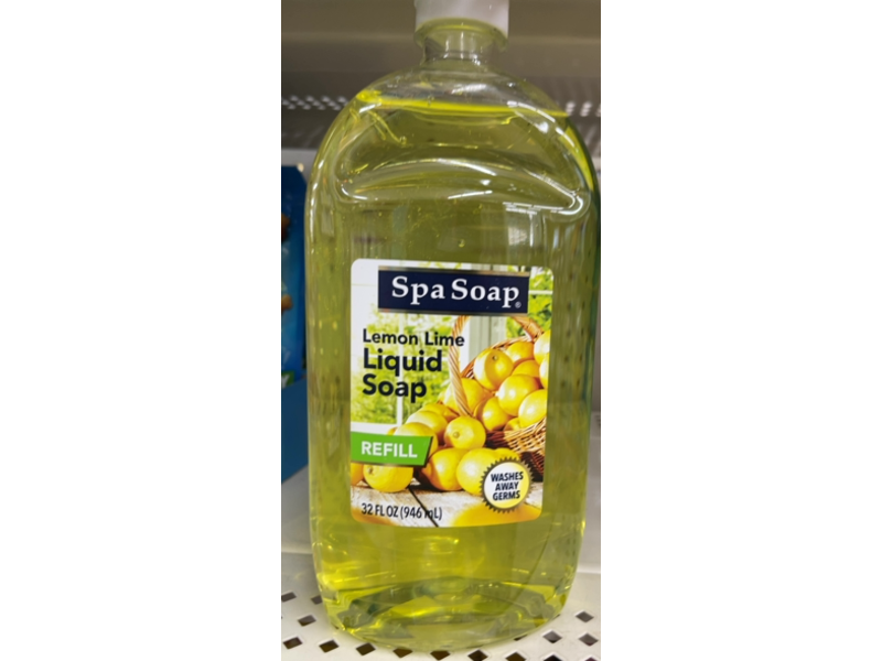 Spa Soap Liquid Soap, Lemon Lime, 32 fl oz/946 mL