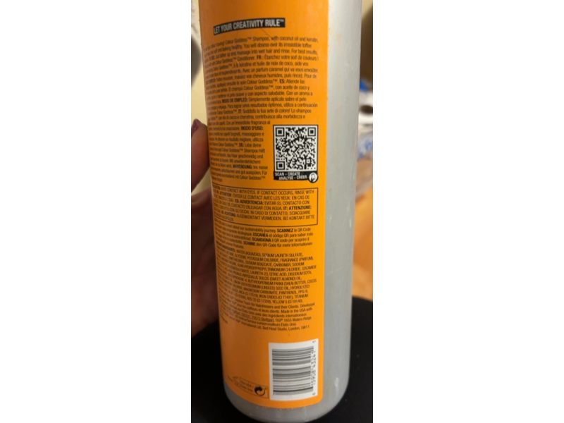 Tigi Bed Head Colour Goddess Shampoo, 32.8 fl oz/970 mL