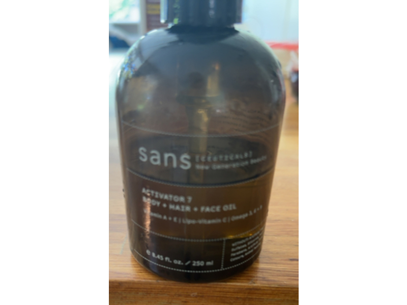 Sans Ceuticals Activator 7 Body + Hair + Face Oil, 8.45 fl oz/250 mL